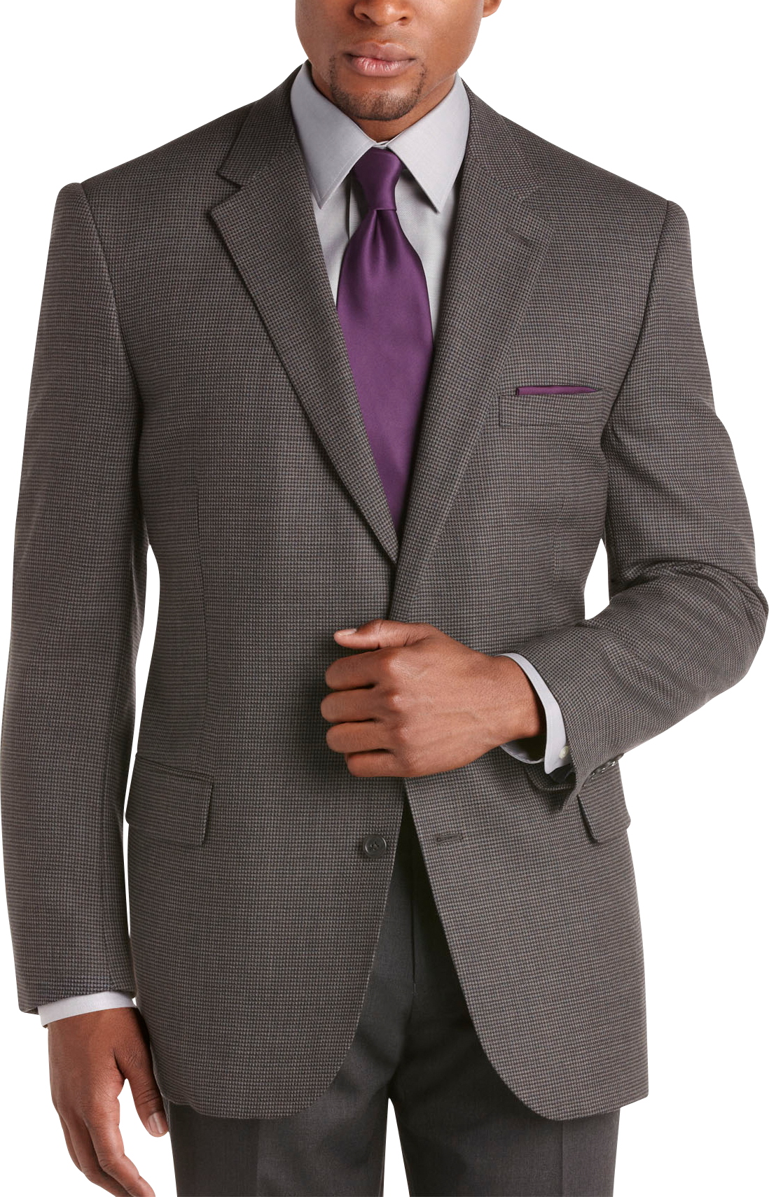 Joseph & Feiss Gold Portly Sport Coat, Gray Check