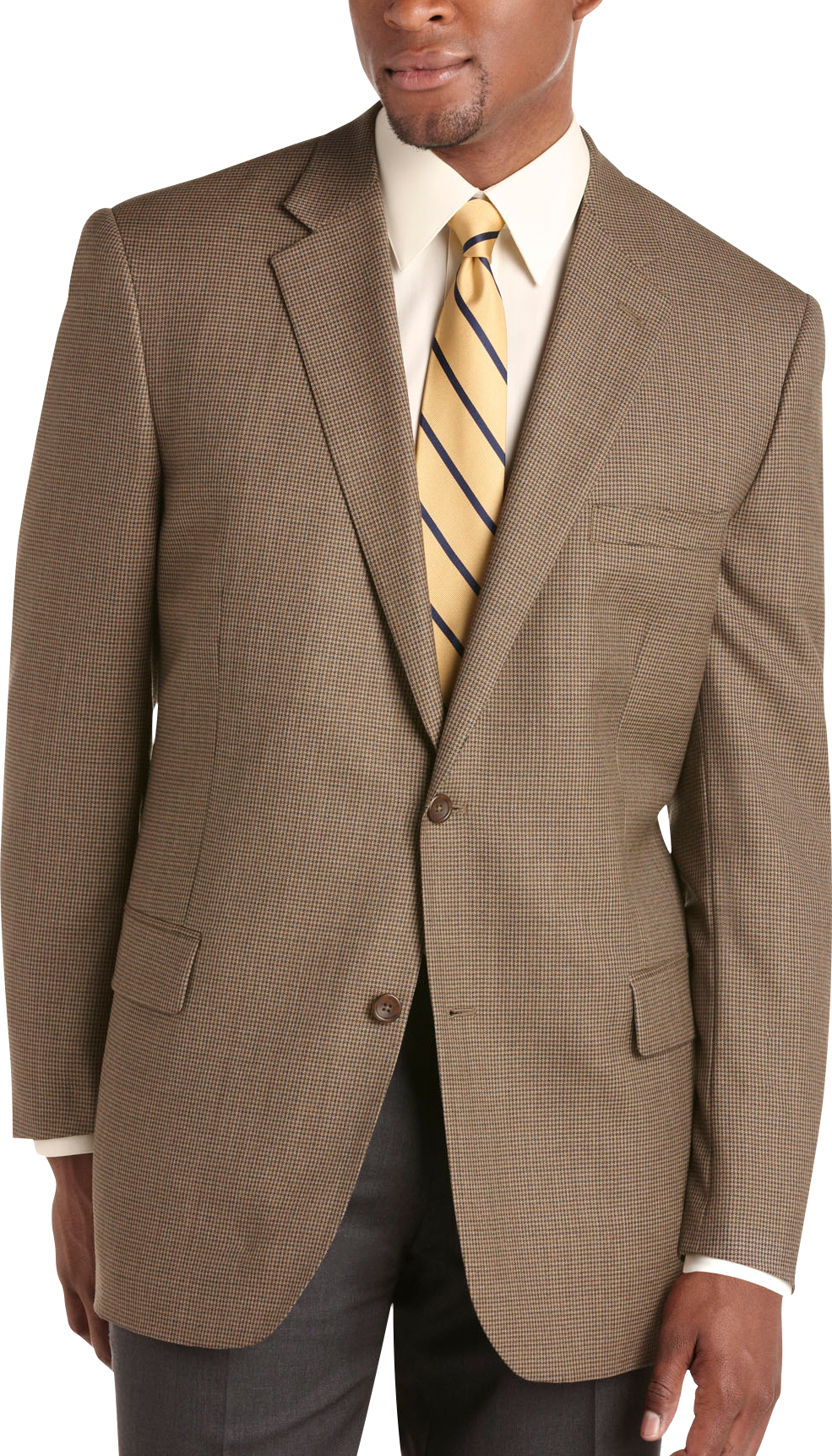 Joseph & Feiss Gold Portly Sport Coat, Taupe Check