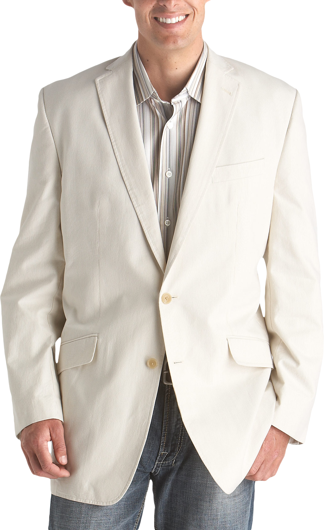 Calvin Klein Ivory Stripe Sport Coat