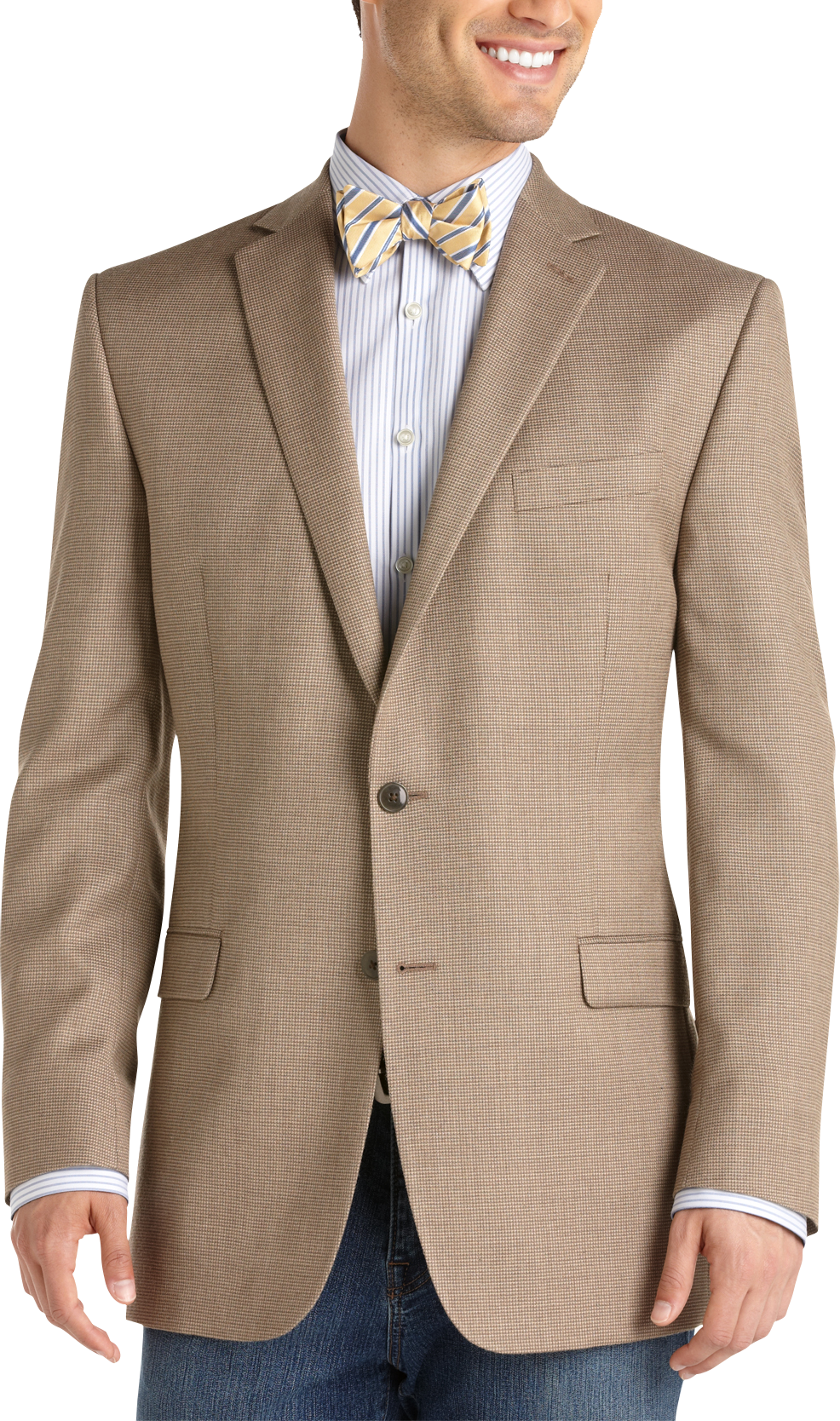Calvin Klein Taupe Check Modern-Fit Sport Coat