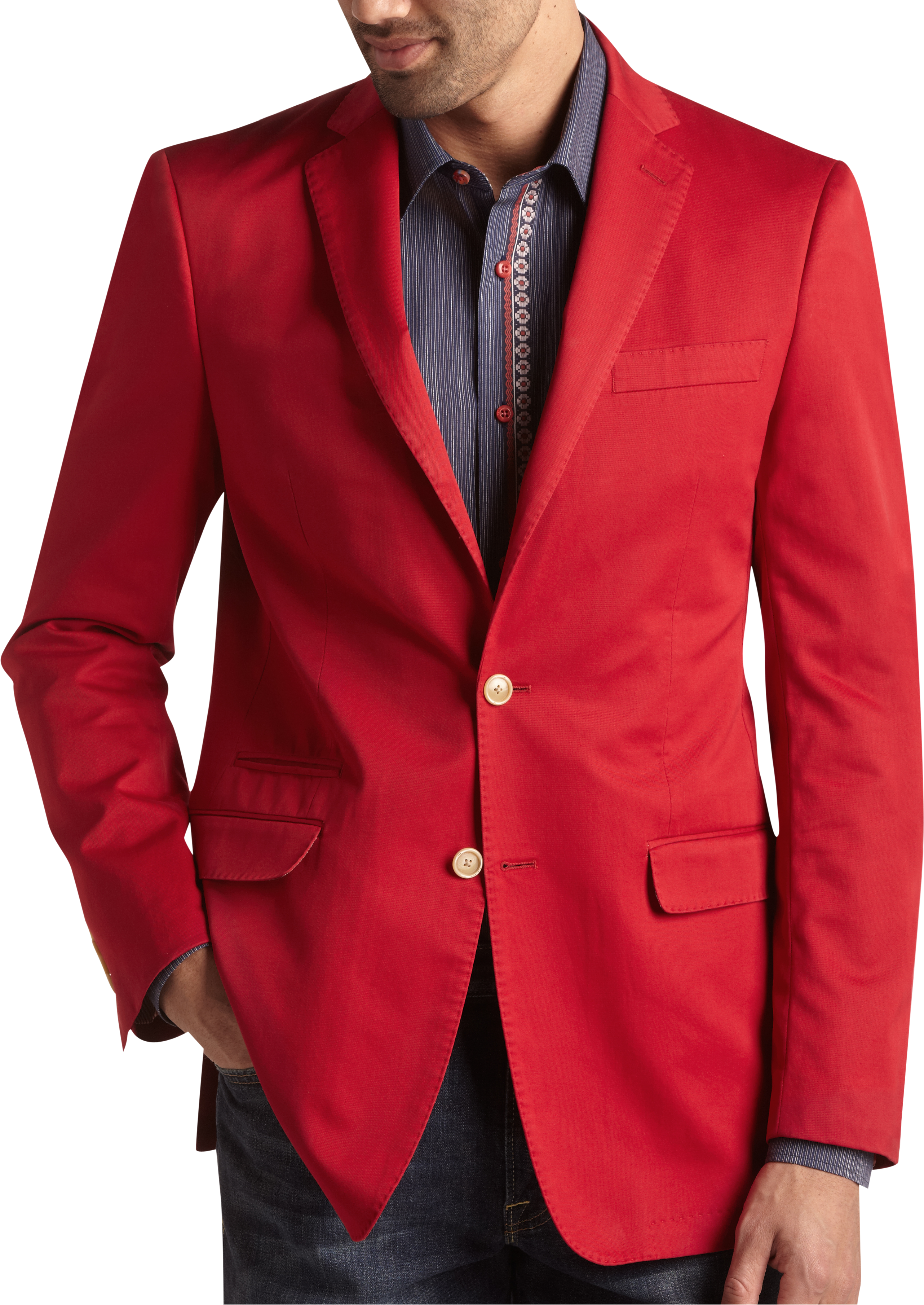 Tallia Red Slim Fit Sport Coat