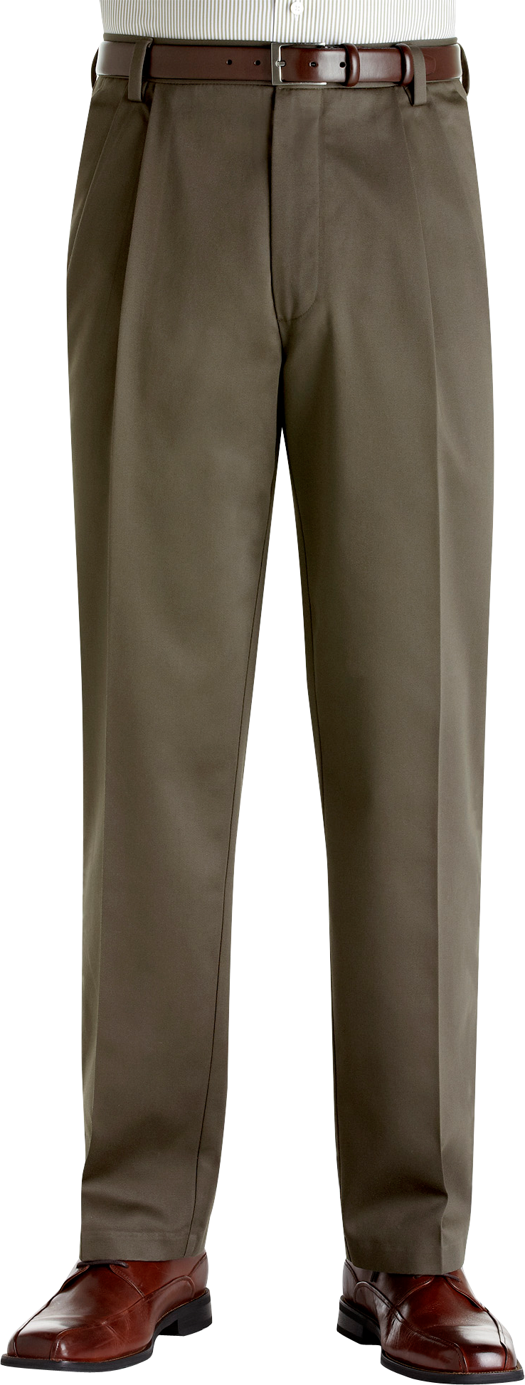 Dockers&reg; Essential Khaki Olive Cotton Pleated Slacks