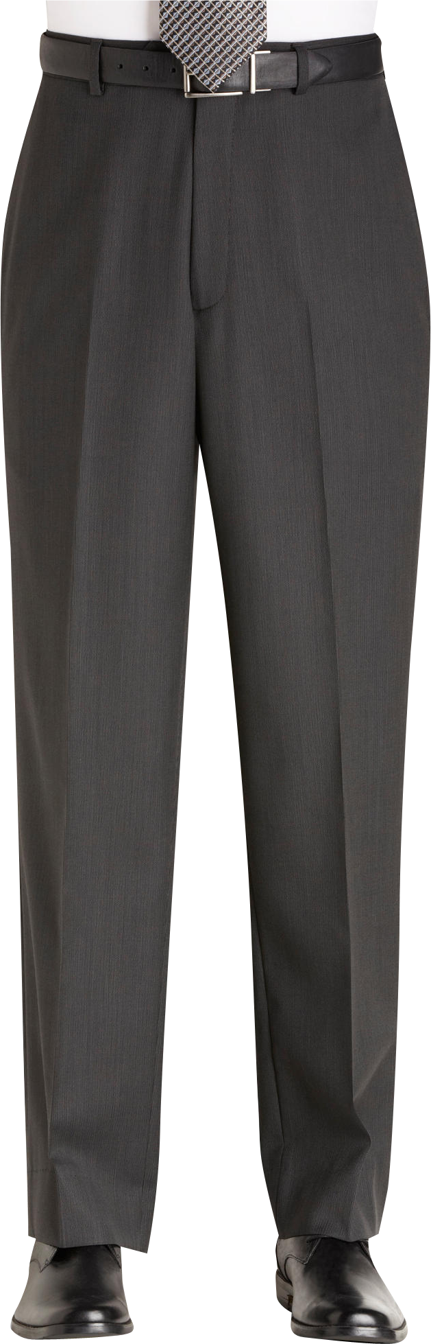 Pronto Uomo Couture Black Tic Flat-Front Slacks