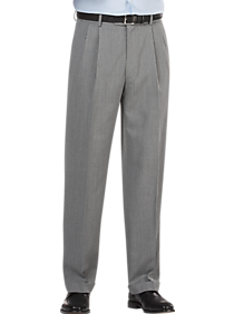 Gray Pleated Pants | Mens Wearhouse