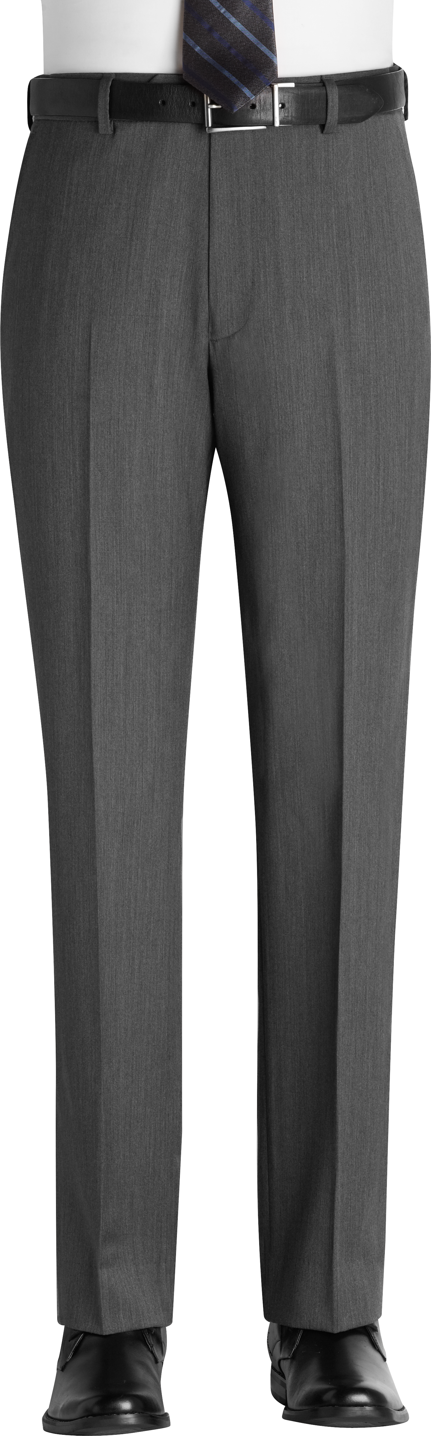 Pronto Uomo Gray Herringbone Dress Slacks