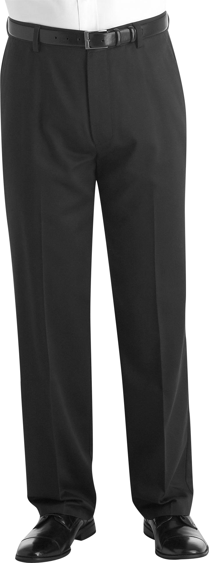 Dockers&reg; Essential Khaki Black Cotton Flat-Front Slacks