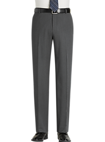 Joseph Abboud Gray Modern Fit Wool Twill Dress Pants