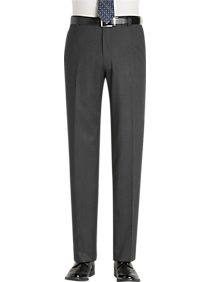 Joseph Abboud Charcoal Modern Fit Wool Twill Dress Pants