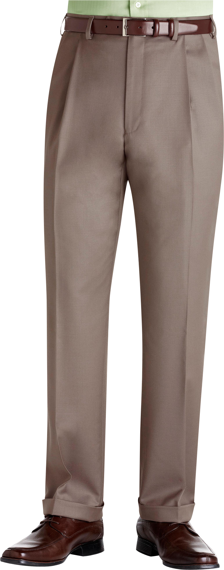 Joseph Abboud Taupe Pleated Slacks