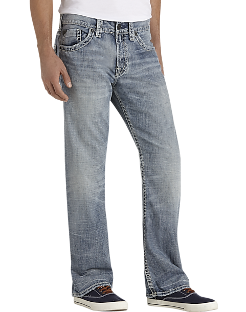 Silver Jeans Co. Zac Light Blue Wash Relaxed Fit Jeans - Men's ...