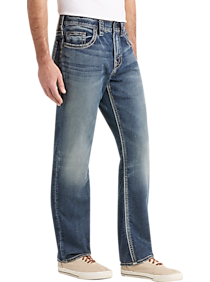 Silver Jeans Grayson Medium Blue Wash Relaxed Fit Jeans