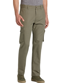 Joseph Abboud Pale Olive Modern Fit Cargo Pants