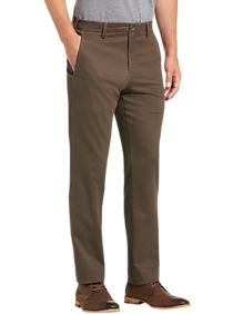 Joseph Abboud Taupe Geometric Chinos