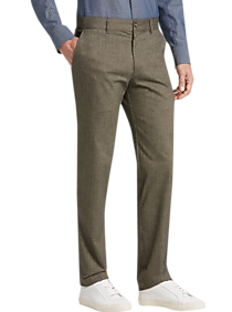Joseph Abboud Tan Modern Fit Twill Pants