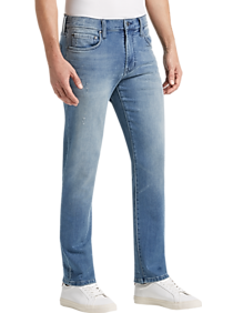 Joseph Abboud Light Blue Wash Classic Fit Terry Jeans