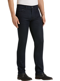Joseph Abboud Dark Blue Wash Slim Fit French Terry Jeans