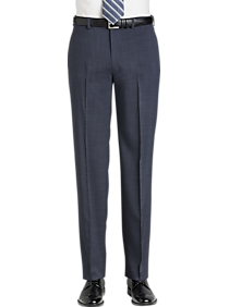 Calvin Klein Blue Sharkskin Slim Fit Pants