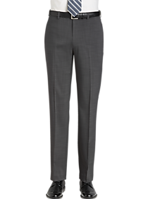 Calvin Klein Charcoal Sharkskin Slim Fit Pants