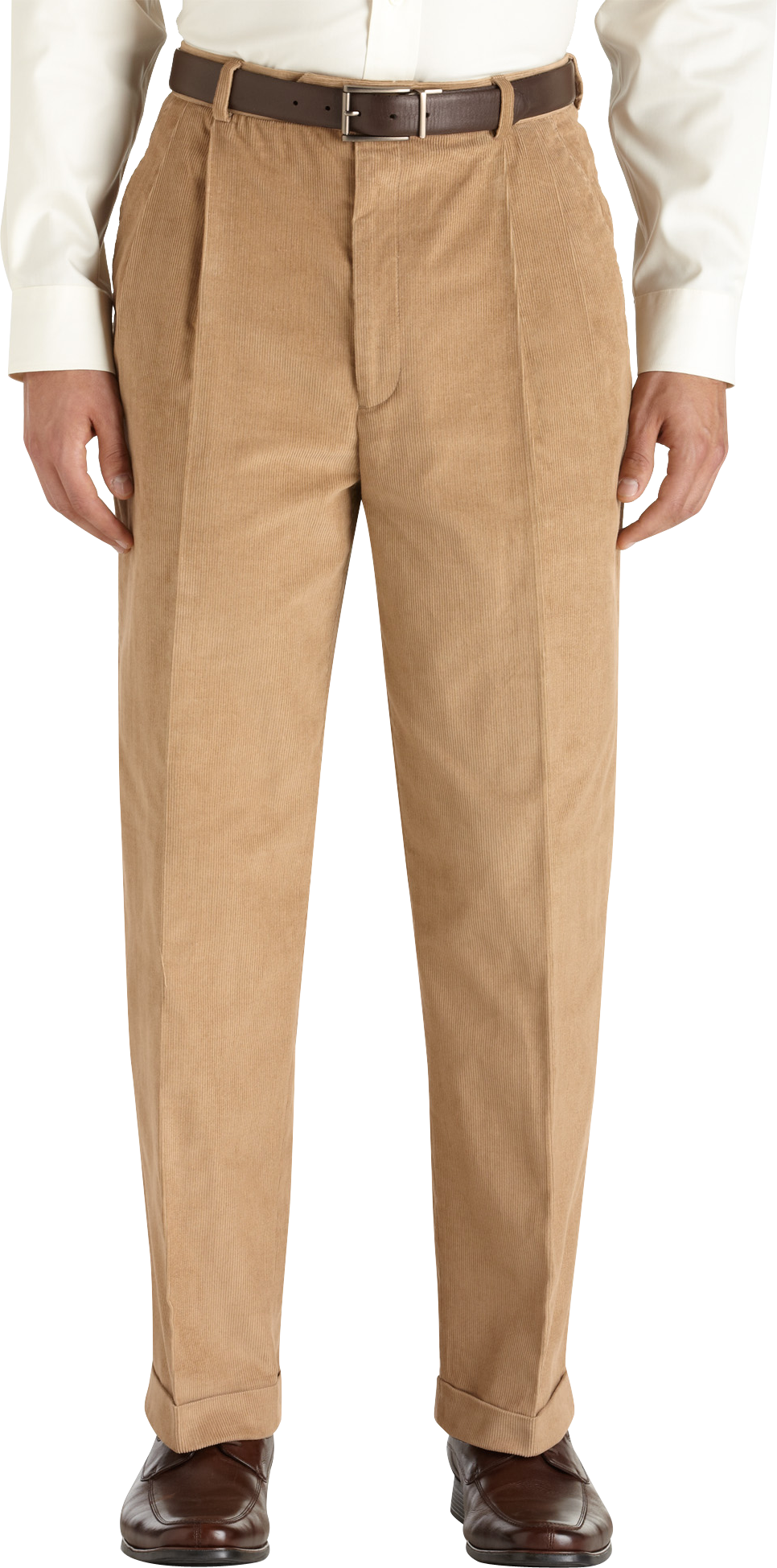 Joseph & Feiss Tan Casual Corduroy Cotton Pants