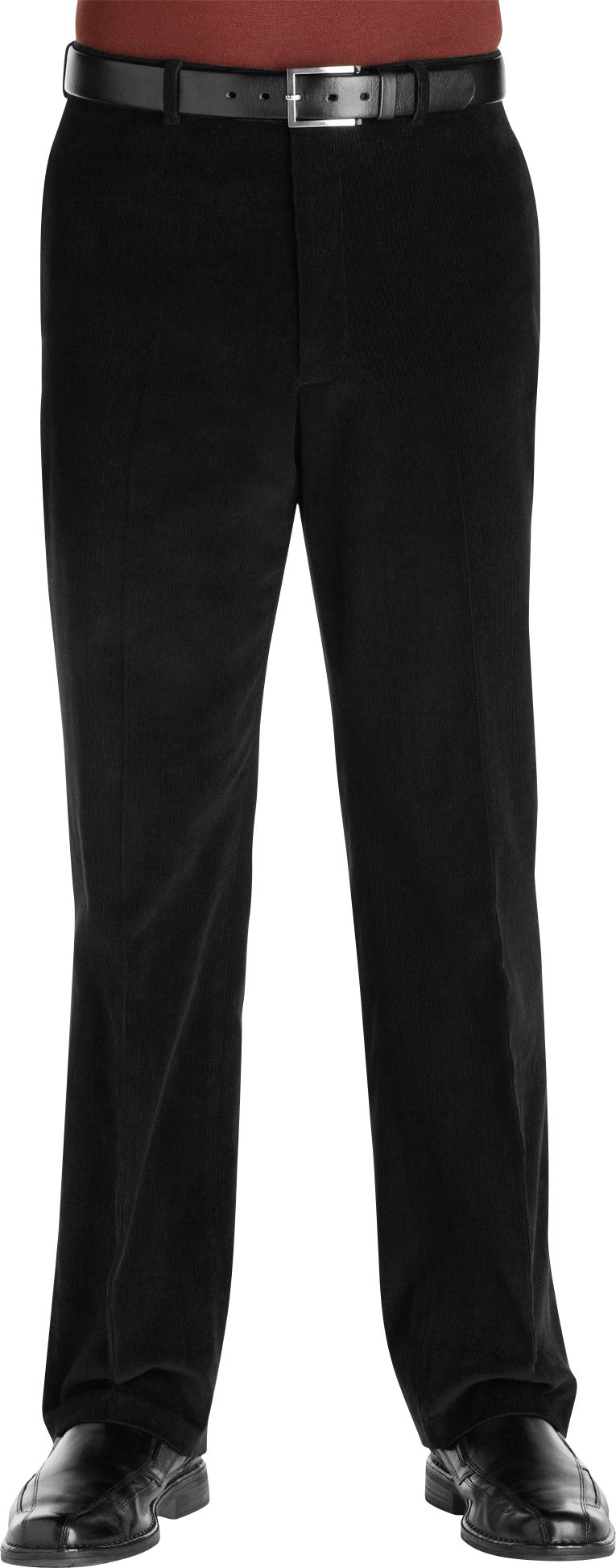 Pronto Blue Corduroy Cotton Slacks, Black
