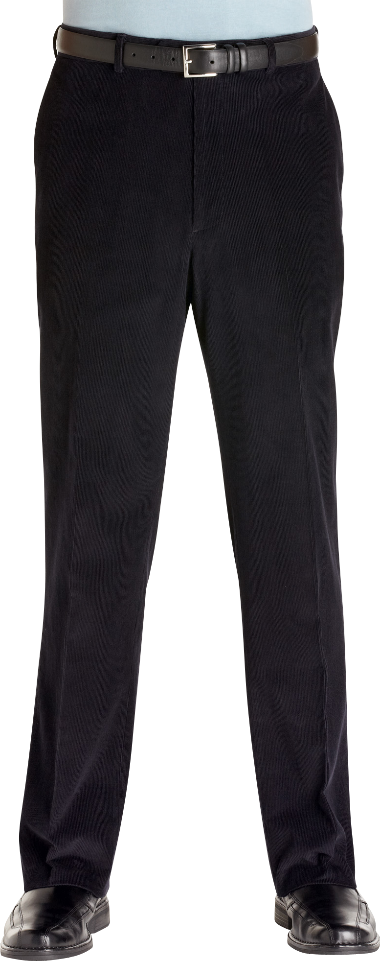 Pronto Blue Corduroy Cotton Slacks, Navy