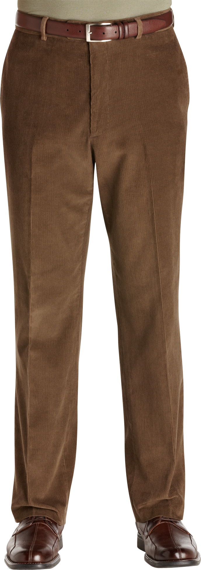 Pronto Blue Corduroy Cotton Slacks, Taupe