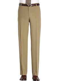Joseph & Feiss Tan Classic Fit Long Rise Pants