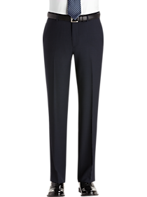 Pronto Uomo Platinum Suit Separates Modern Fit Dress Pants Navy Sharkskin