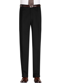 Joseph Abboud Black Pleated Modern Fit Suit Separates Dress Pants