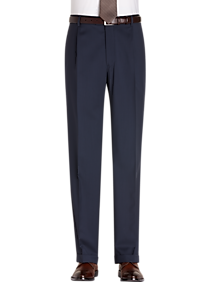 Joseph Abboud Blue Pleated Modern Fit Suit Separates Dress Pants