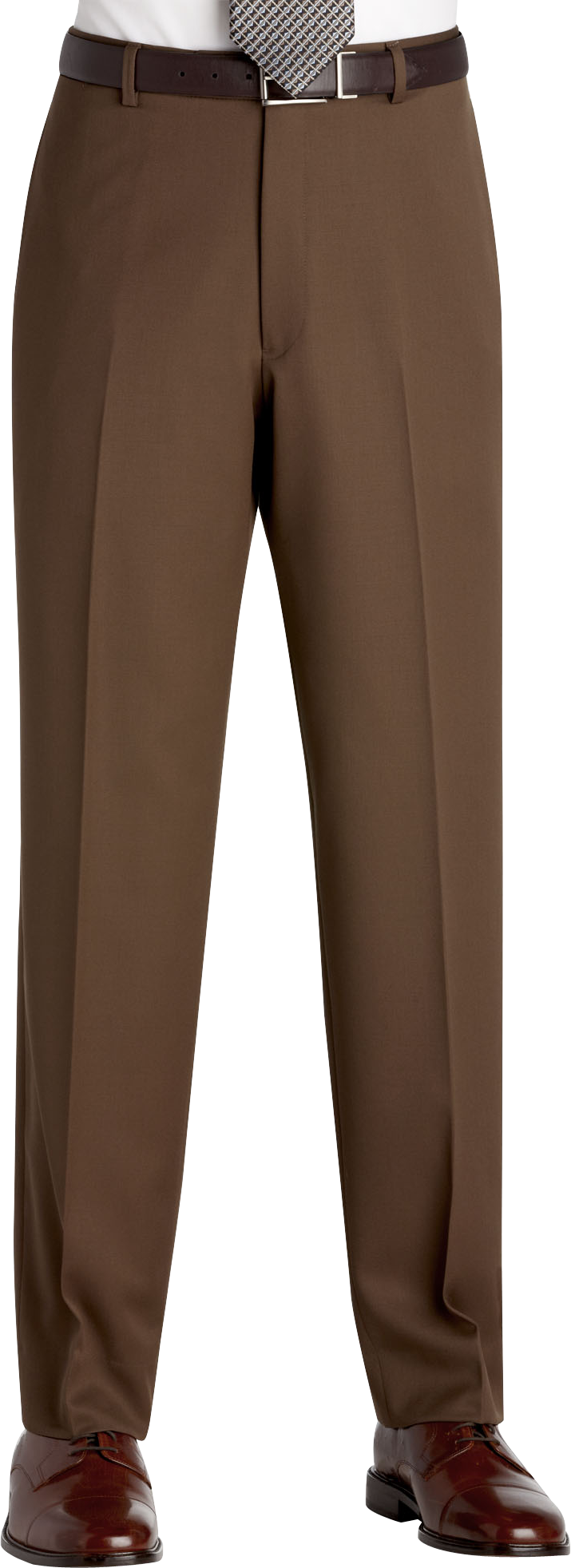 Austin Reed Brown Flat Front Regular Rise Slacks