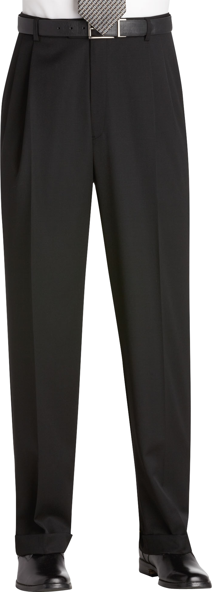Austin Reed Black Pleated Regular Rise Slacks