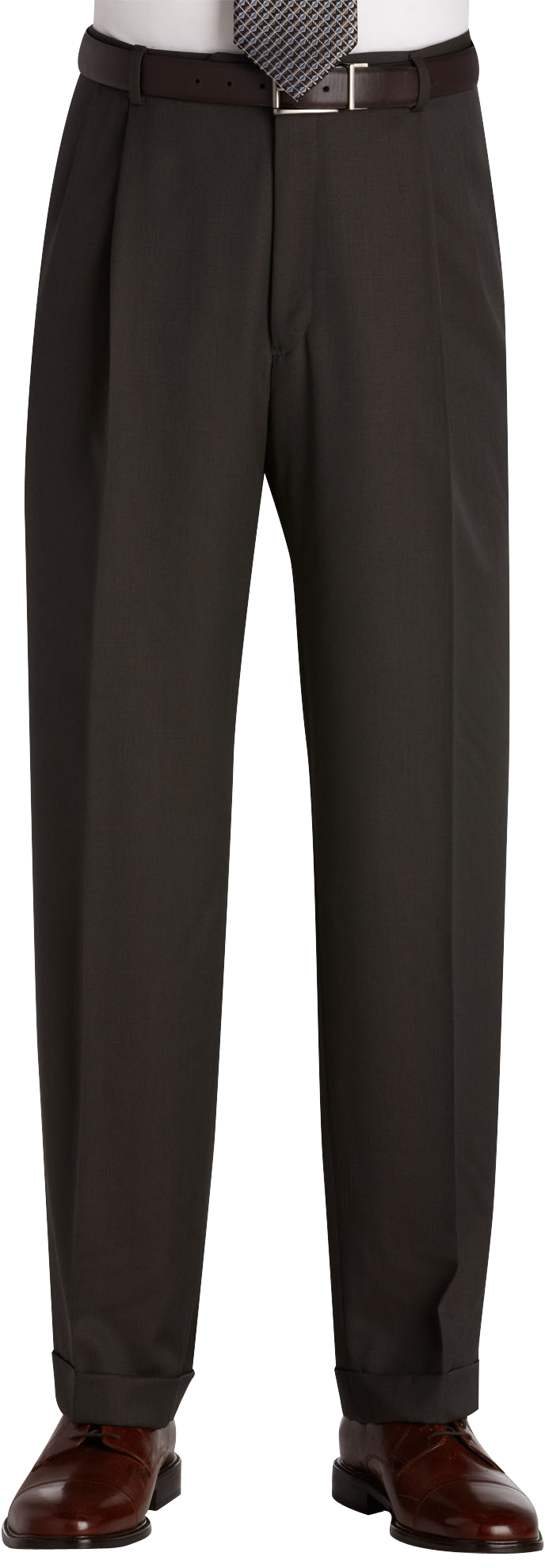 Austin Reed Olive Pleated Regular Rise Slacks