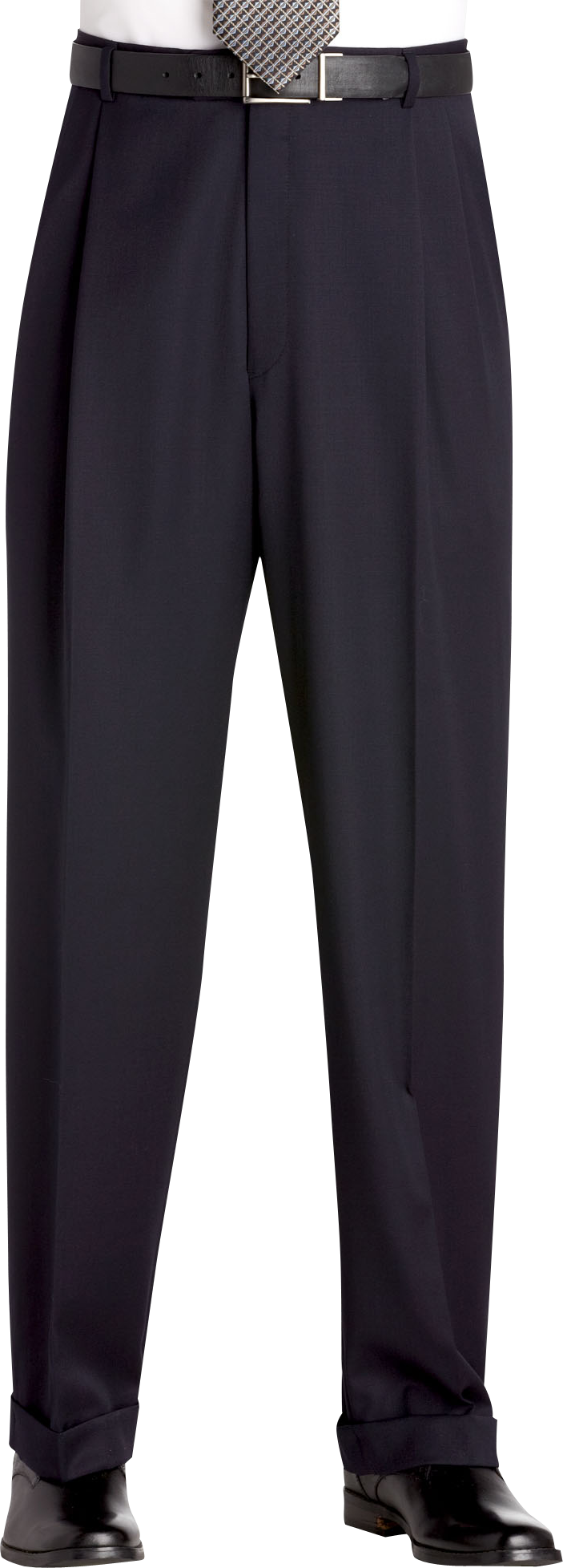 Austin Reed Navy Pleated Regular Rise Slacks