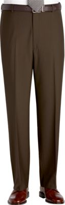 Austin Reed Olive Flat Front Regular Rise Slacks