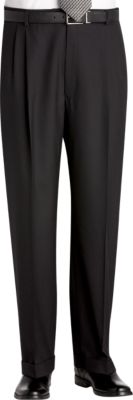 Austin Reed Black Pleated Regular Rise Slacks