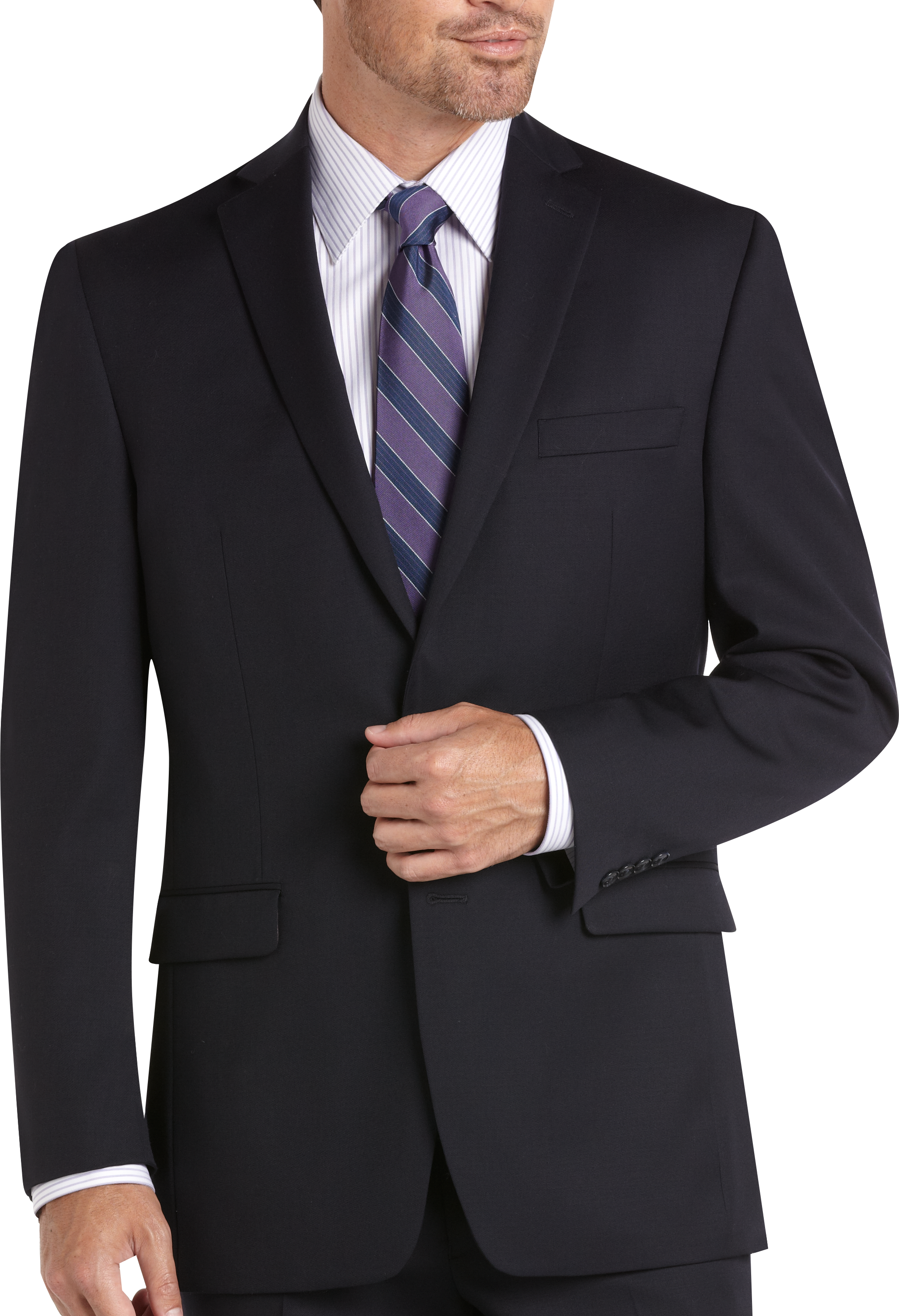 Perry Ellis Portfolio Navy Modern Fit Suit