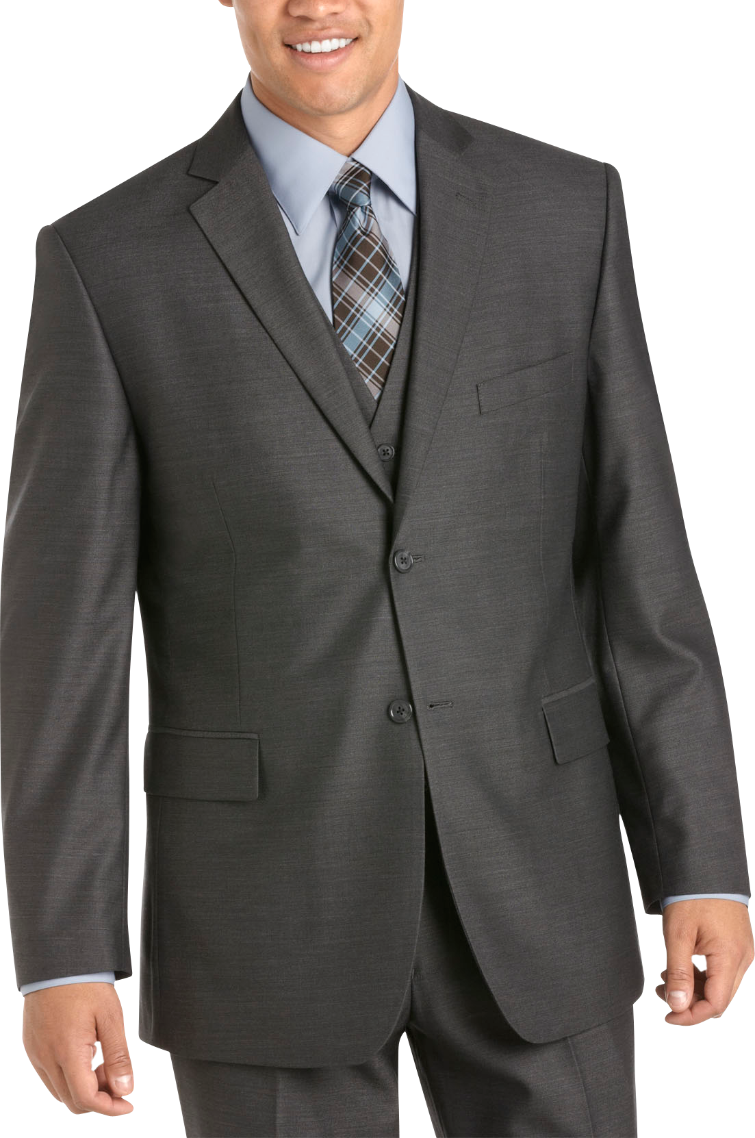 Wilke Rodriguez Gray Tic Vested Suit