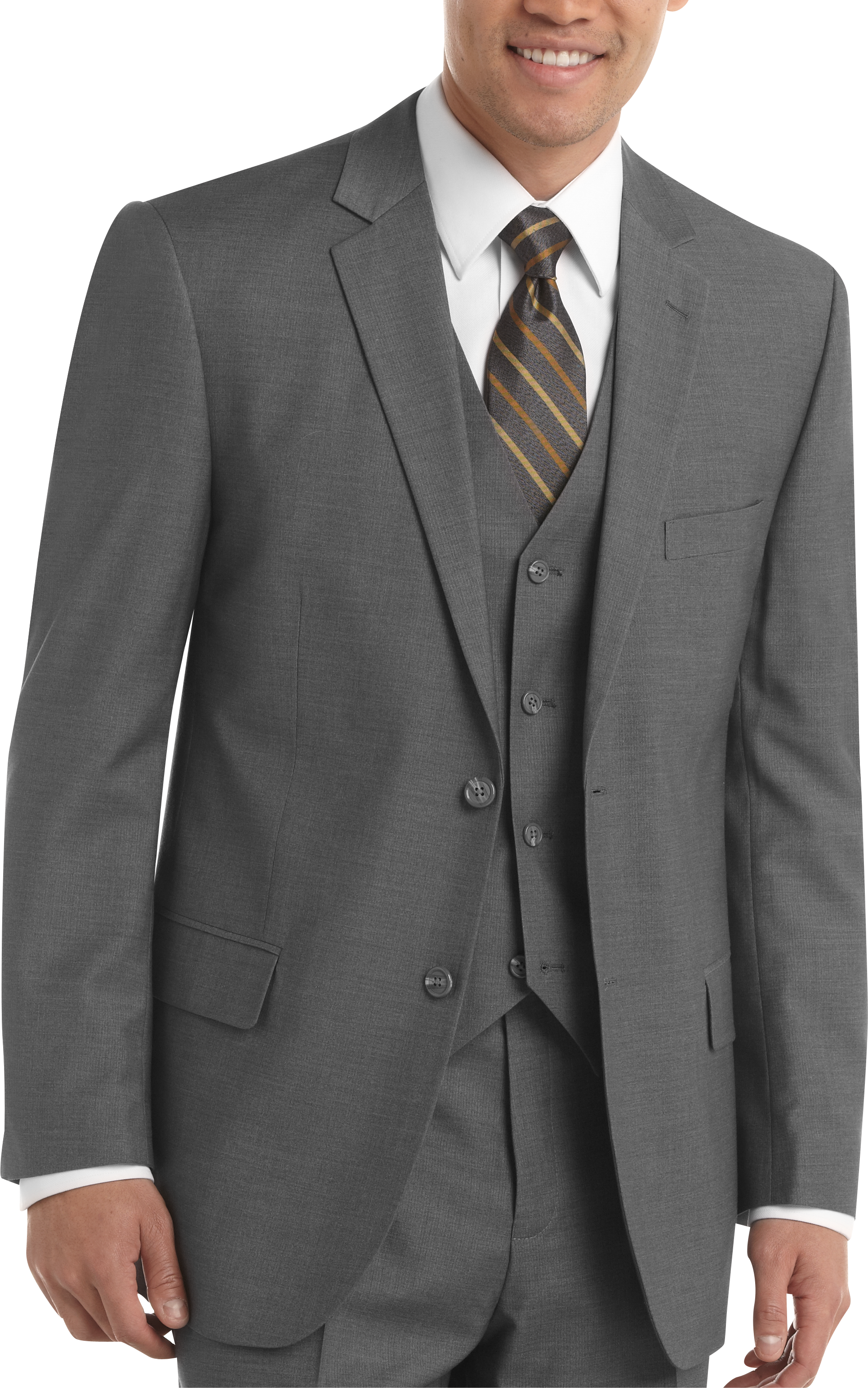 Wilke Rodriguez Gray Vested Slim Fit Suit