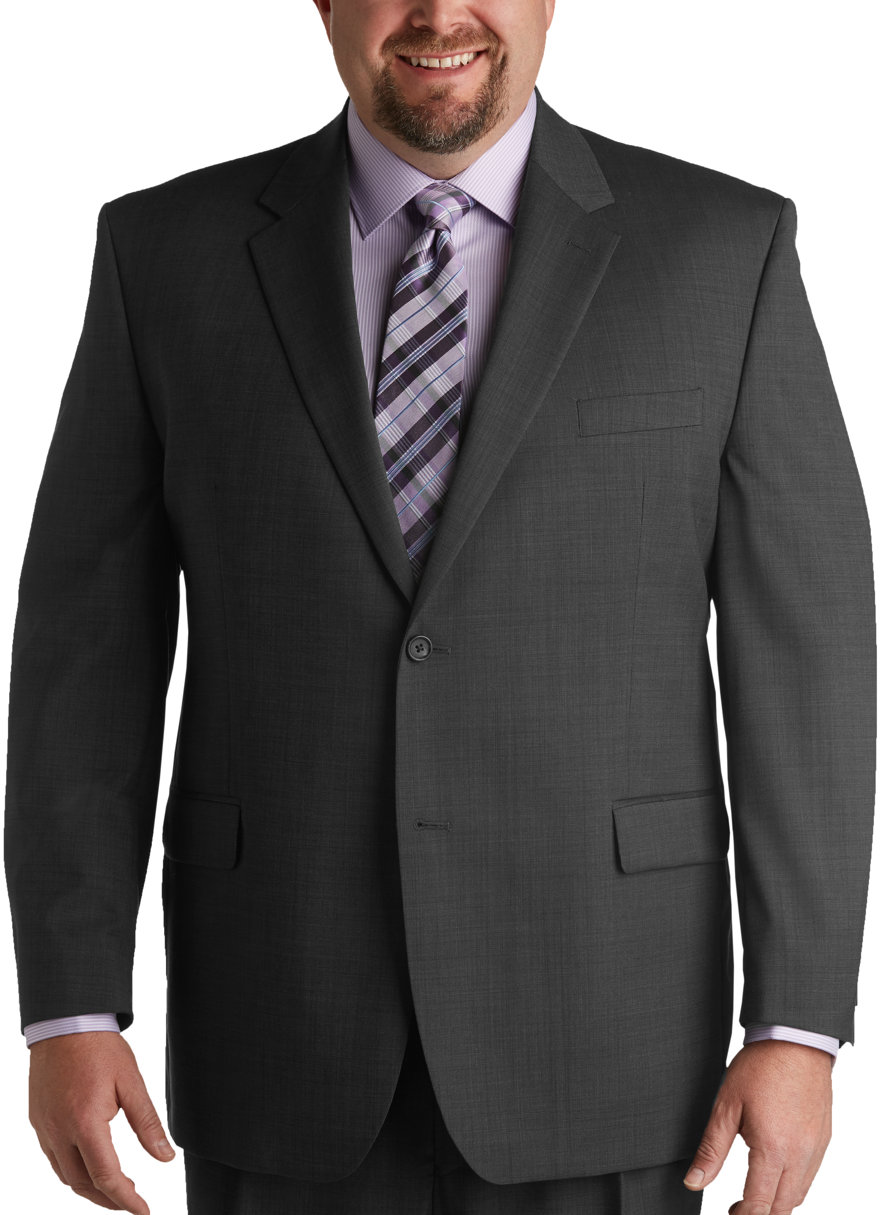 Lauren by Ralph Lauren Charcoal Portly Suit