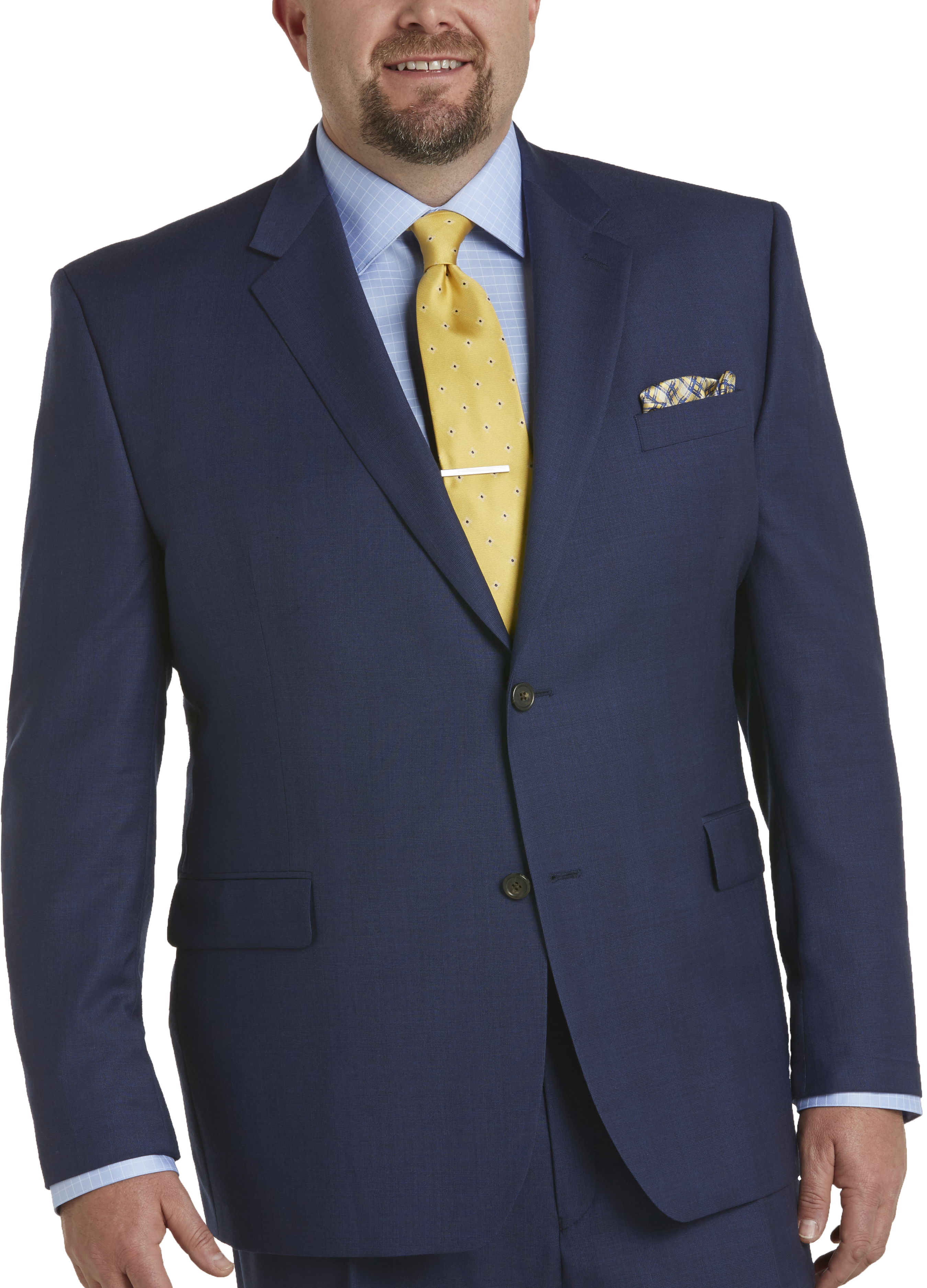 Lauren by Ralph Lauren Blue Plaid Portly Suit