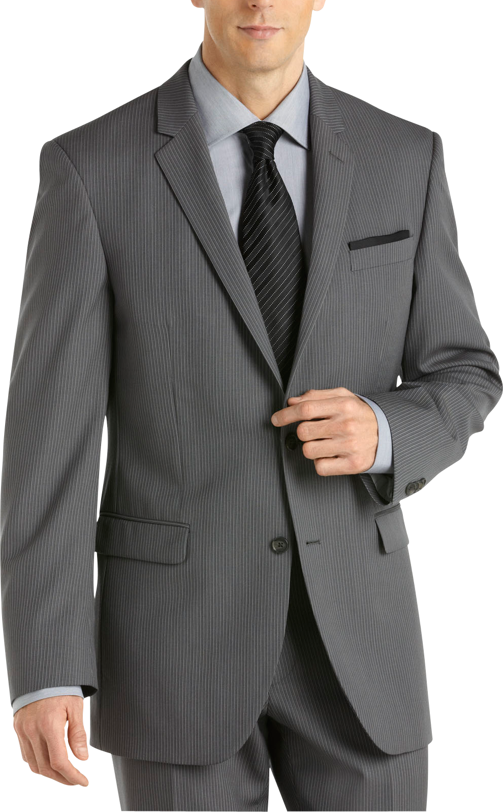 Kenneth Cole Gray Multistripe Suit