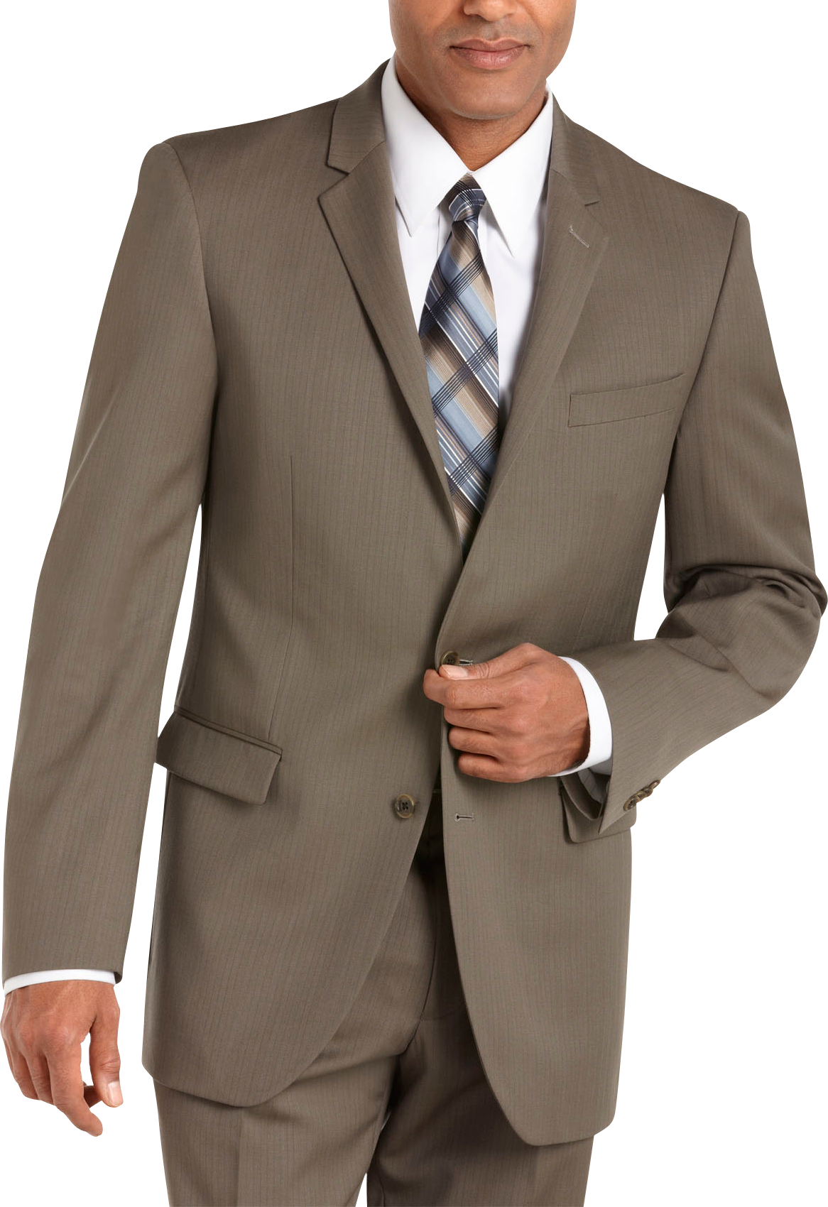 Kenneth Cole Taupe Multistripe Suit