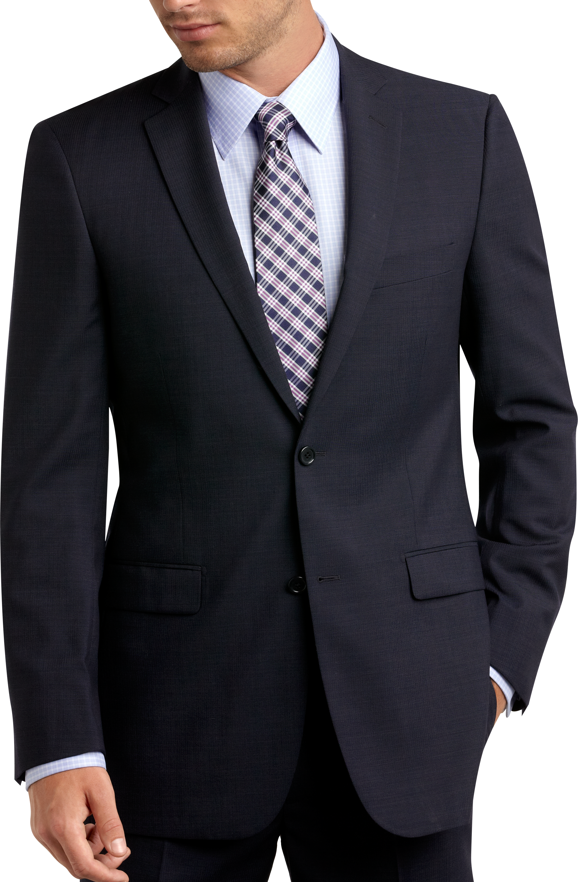 Tallia Blue Multistripe Modern Fit Suit