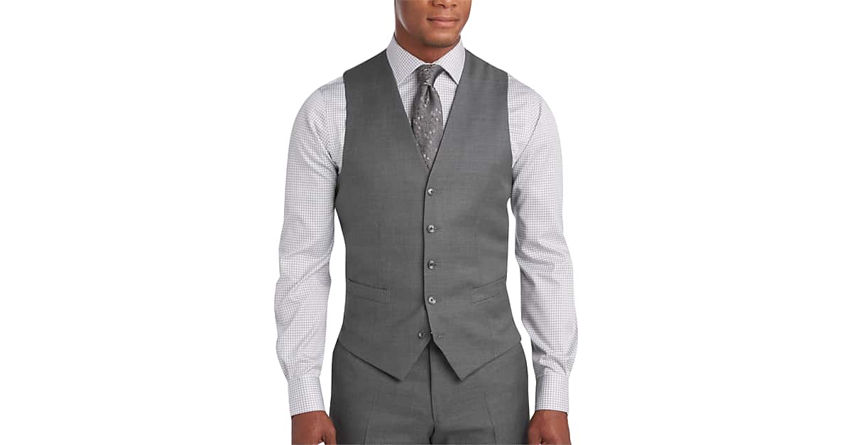 Joseph Abboud Gray Modern Fit Suit Separates Vest Men's Suit Separate