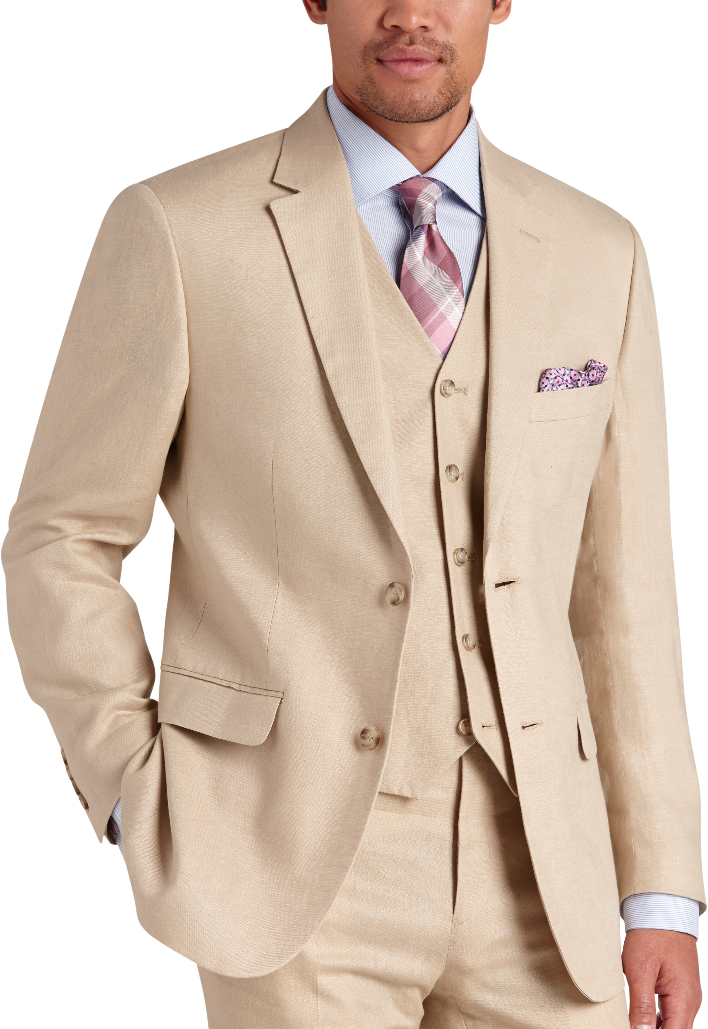 tan suit suits linen pronto uomo separates platinum wearhouse mens coat modern 1920s menswearhouse tuxedos champagne vest pants piece jacket