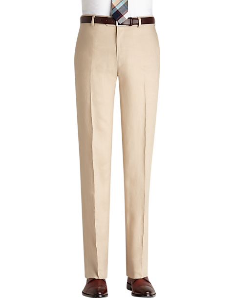 Pronto Uomo Platinum Modern Fit Linen Suit Separates Dress Pants, Tan