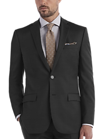 JOE Joseph Abboud Charcoal Gray Tic Slim Fit Survival Suit