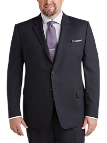 Pronto Uomo Dark Navy Stripe Portly Suit