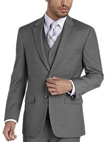 Pronto Uomo Gray Modern Fit Vested Suit